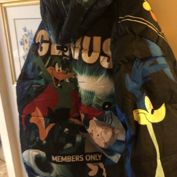 Rare! Members Only Looney Tunes Genius Puffer Jacket- 844 $90 or $80 w/offer - Picture 7 of 7